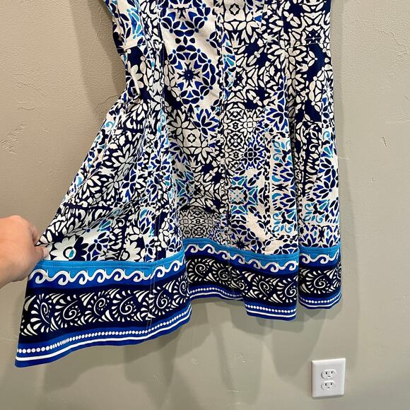 NWT Avec Les Filles Sweetheart Neck Stretch Cotton Mini Sundress - Size: 8 - Picture 11 of 12